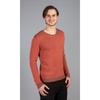 Pullover meliert orange-anthrazit XL