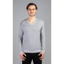 Pullover V-Ausschnitt light gray-white 2XL